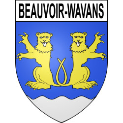 Stickers coat of arms Beauvoir-Wavans adhesive sticker