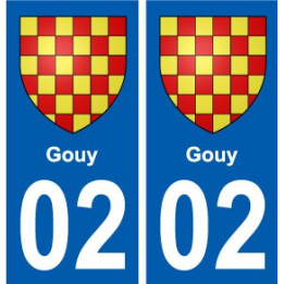 02 Gouy ville autocollant plaque sticker