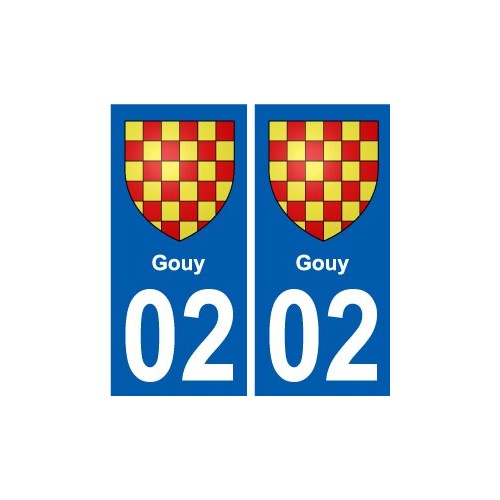 02 Gouy ville autocollant plaque sticker
