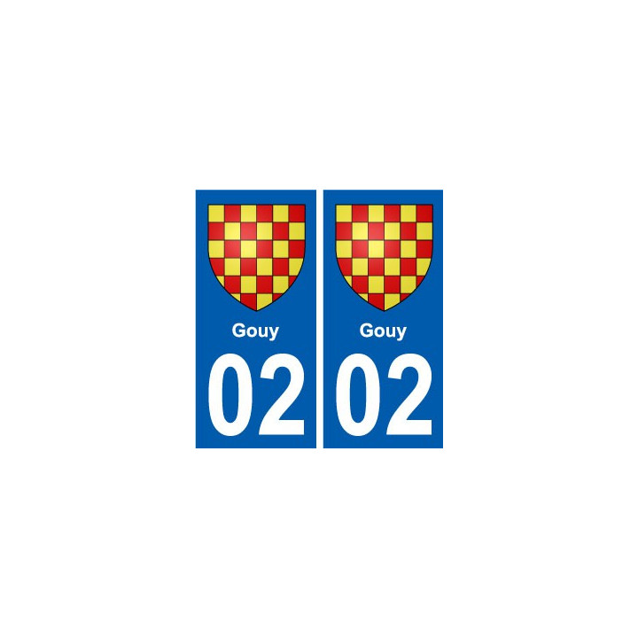 02 Gouy ville autocollant plaque sticker