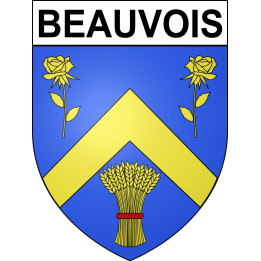 Pegatinas escudo de armas de Beauvois adhesivo de la etiqueta engomada