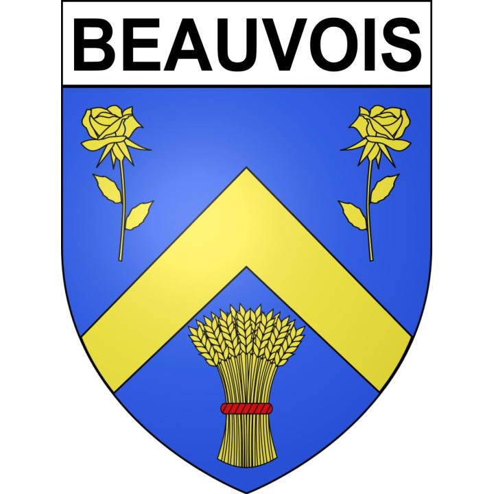 Pegatinas escudo de armas de Beauvois adhesivo de la etiqueta engomada