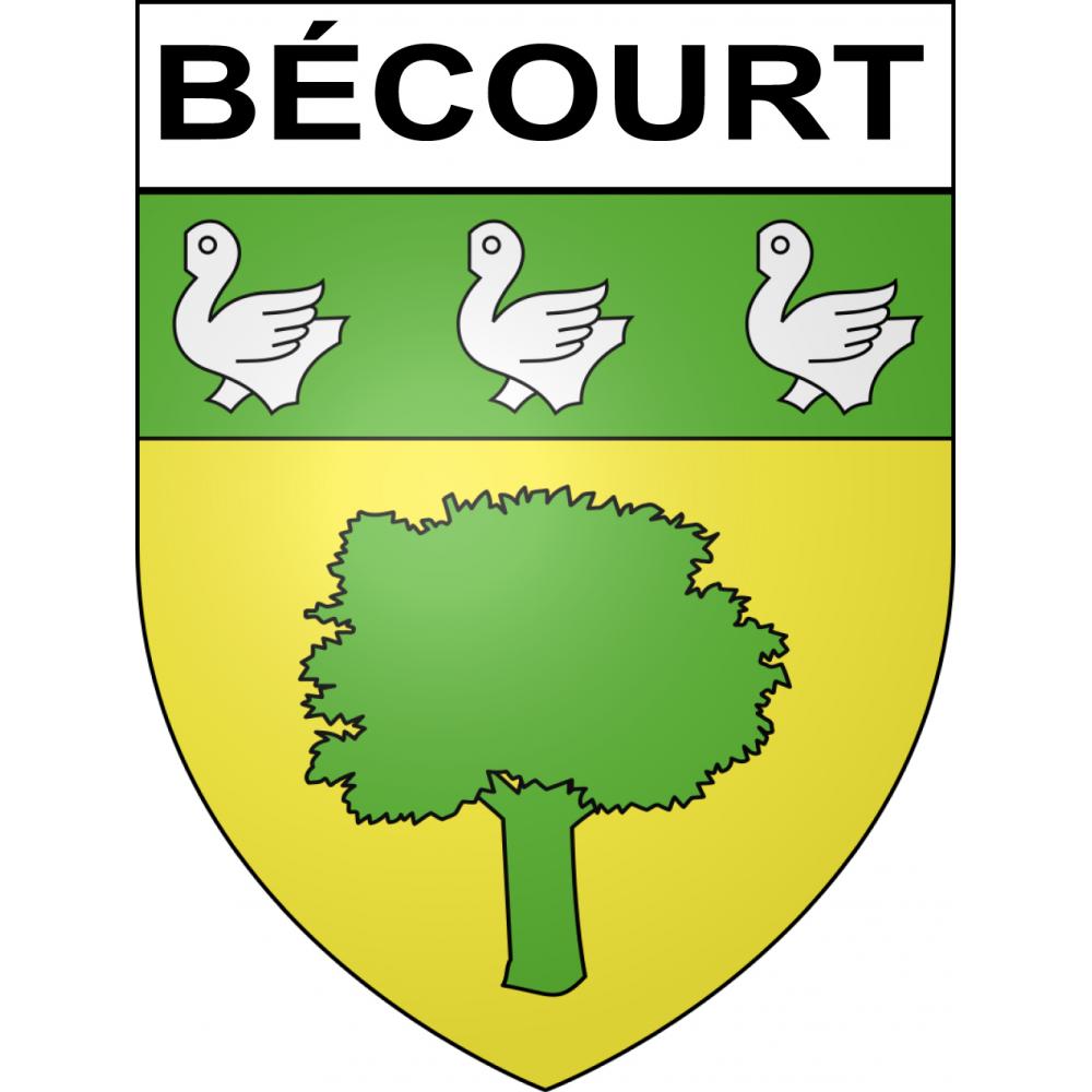 Bécourt 62 ville sticker blason écusson autocollant adhésif