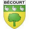 Pegatinas escudo de armas de Bécourt adhesivo de la etiqueta engomada