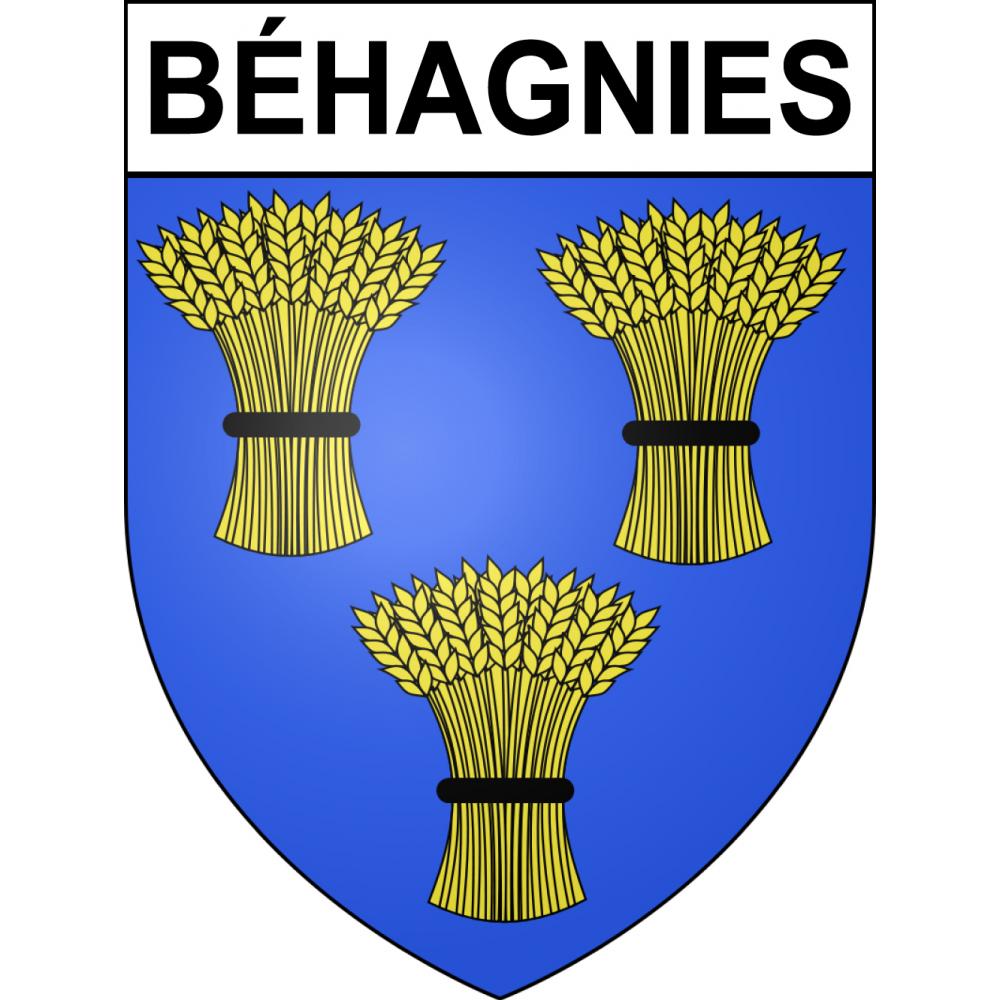 Pegatinas escudo de armas de Béhagnies adhesivo de la etiqueta engomada