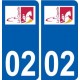 02 La Capelle logo ville autocollant plaque sticker