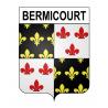 Pegatinas escudo de armas de Bermicourt adhesivo de la etiqueta engomada