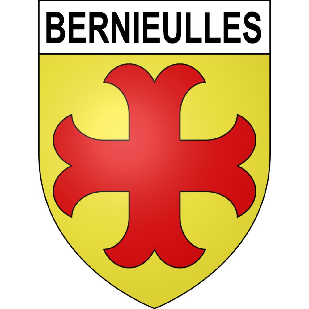 Pegatinas escudo de armas de Bernieulles adhesivo de la etiqueta engomada