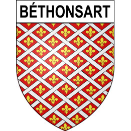 Pegatinas escudo de armas de Béthonsart adhesivo de la etiqueta engomada