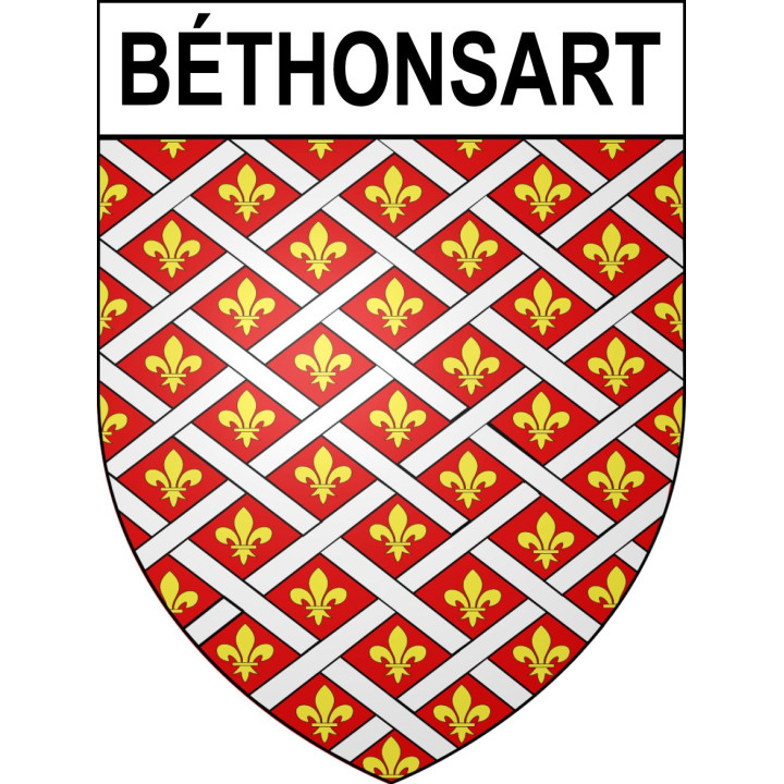 Béthonsart 62 ville sticker blason écusson autocollant adhésif
