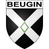Pegatinas escudo de armas de Beugin adhesivo de la etiqueta engomada