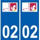 02 La Capelle logo ville autocollant plaque sticker