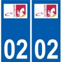 02 La Capelle logo ville autocollant plaque sticker