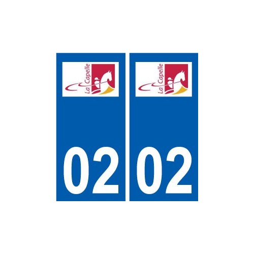 02 La Capelle logo ville autocollant plaque sticker