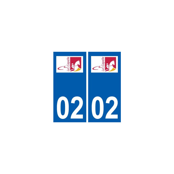 02 La Capelle logo ville autocollant plaque sticker