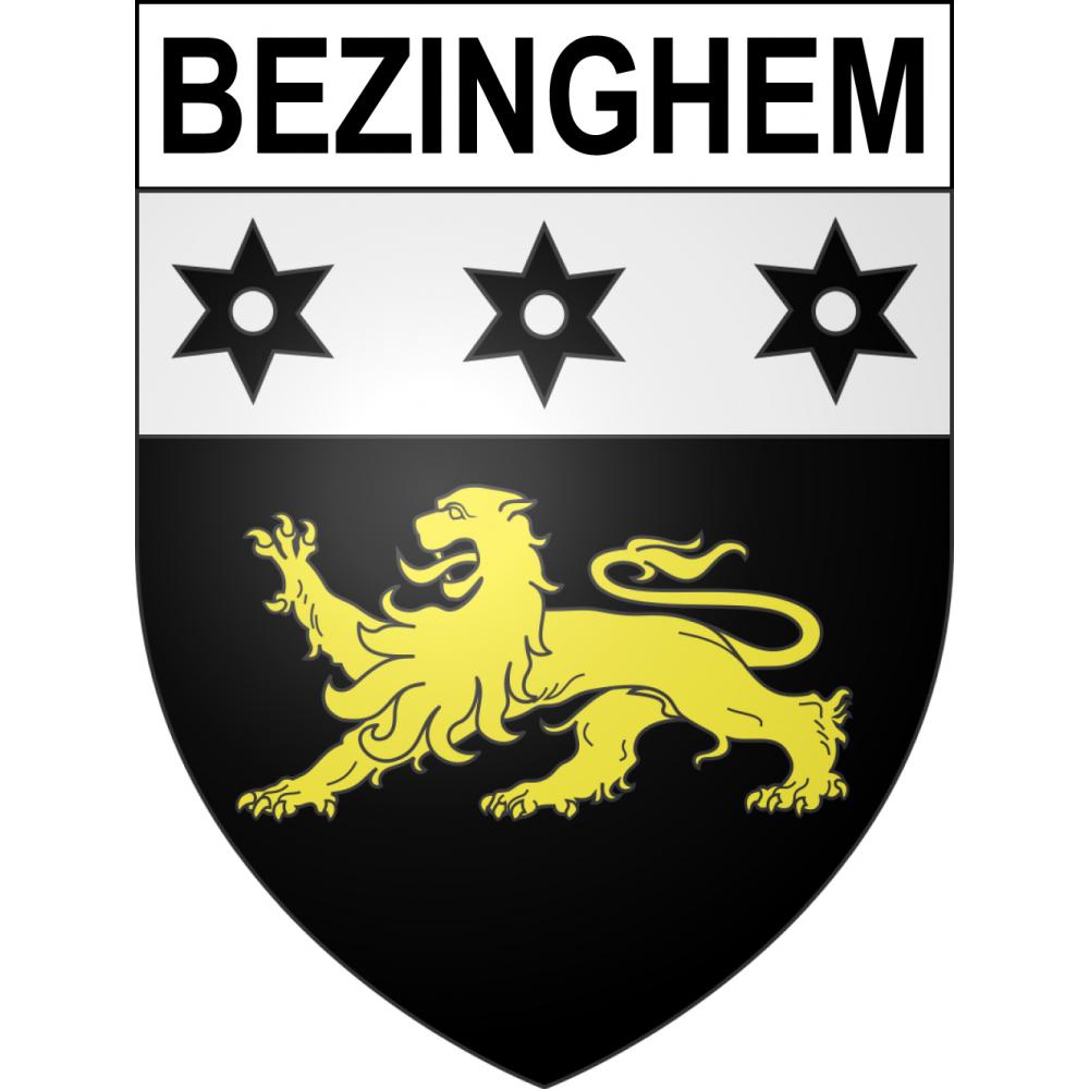 Pegatinas escudo de armas de Bezinghem adhesivo de la etiqueta engomada