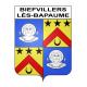 Pegatinas escudo de armas de Biefvillers-lès-Bapaume adhesivo de la etiqueta engomada