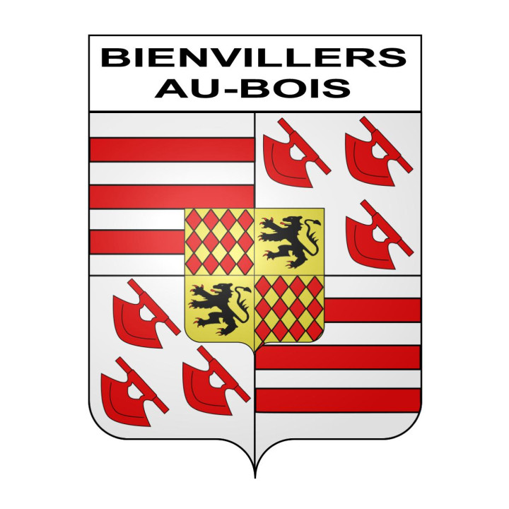 Stickers coat of arms Bienvillers-au-Bois adhesive sticker