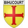 Pegatinas escudo de armas de Bihucourt adhesivo de la etiqueta engomada