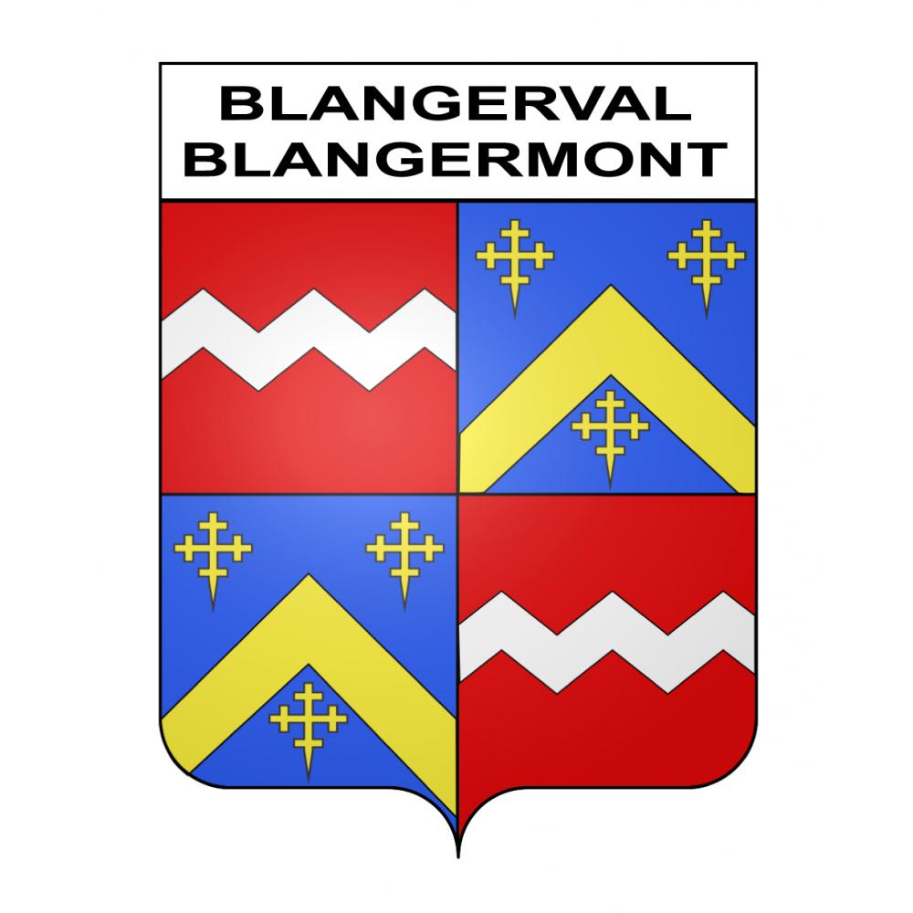 Stickers coat of arms Blangerval-Blangermont adhesive sticker