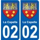 02 La Capelle ville autocollant plaque sticker
