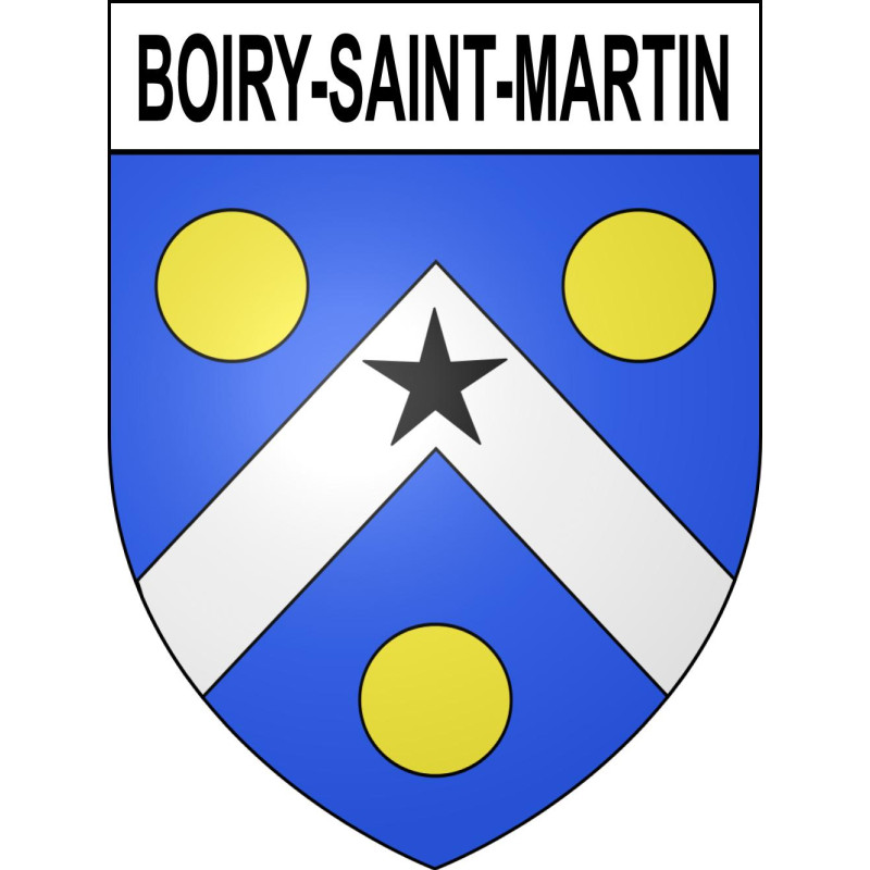 Pegatinas escudo de armas de Boiry-Saint-Martin adhesivo de la etiqueta engomada