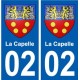 02 La Capelle ville autocollant plaque sticker
