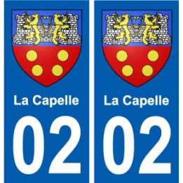 02 La Capelle ville autocollant plaque sticker