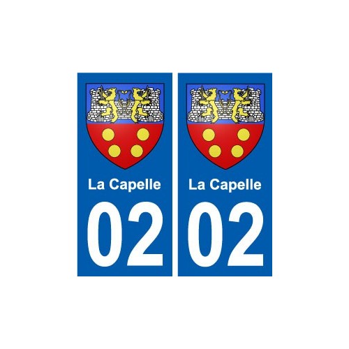 02 La Capelle ville autocollant plaque sticker