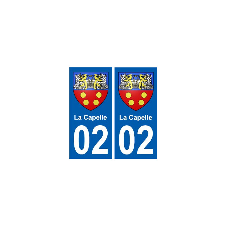 02 La Capelle ville autocollant plaque sticker