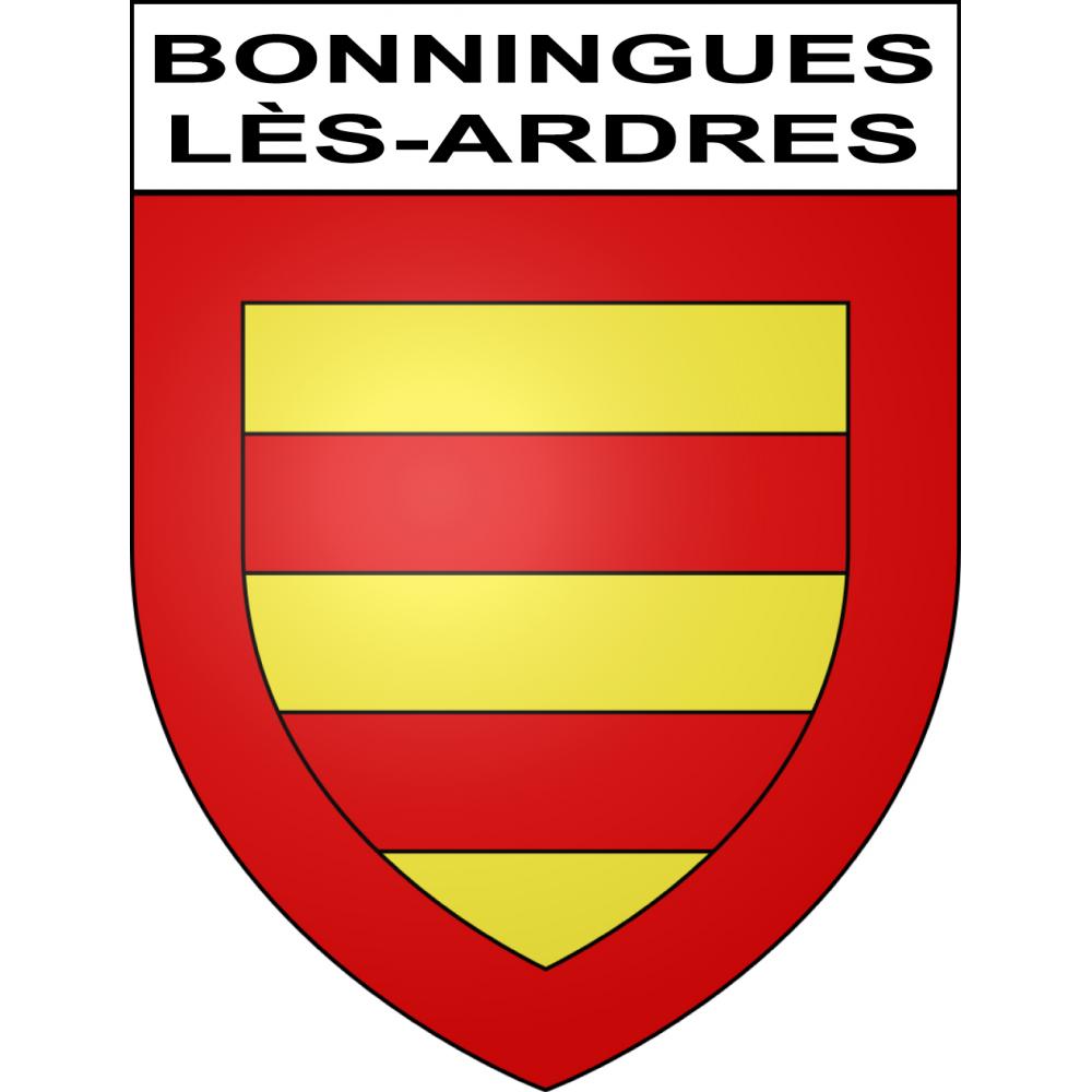 Bonningues-lès-Ardres 62 ville sticker blason écusson autocollant adhésif