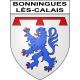 Pegatinas escudo de armas de Bonningues-lès-Calais adhesivo de la etiqueta engomada
