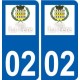 02 La Fère logo ville autocollant plaque sticker