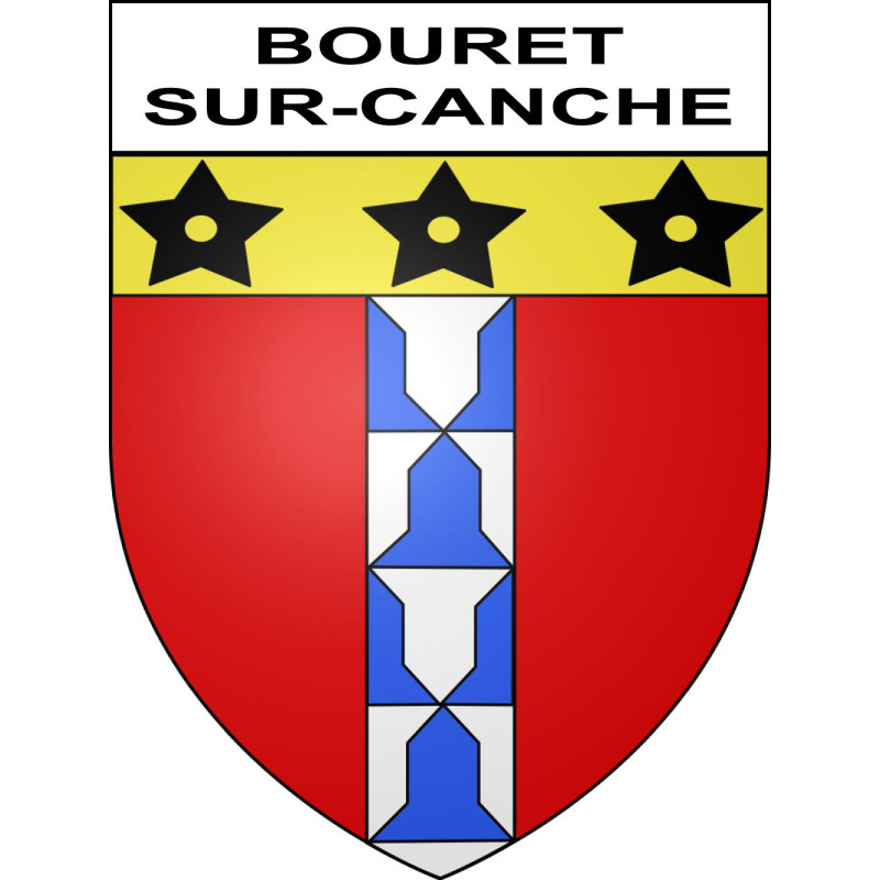 Pegatinas escudo de armas de Bouret-sur-Canche adhesivo de la etiqueta engomada