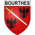 Bourthes 62 ville sticker blason écusson autocollant adhésif