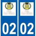 02 La Fère logo ville autocollant plaque sticker