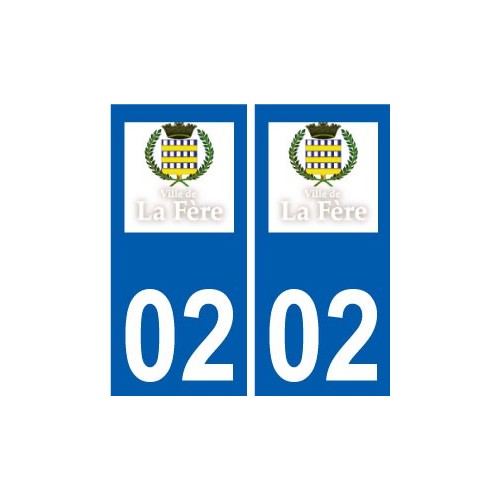 02 La Fère logo ville autocollant plaque sticker