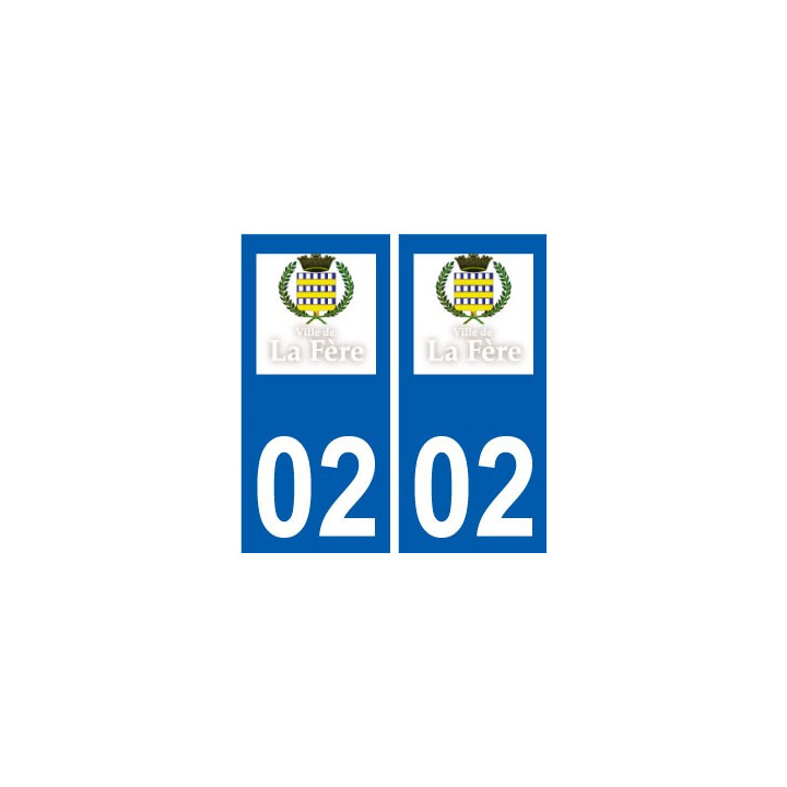 02 La Fère logo ville autocollant plaque sticker