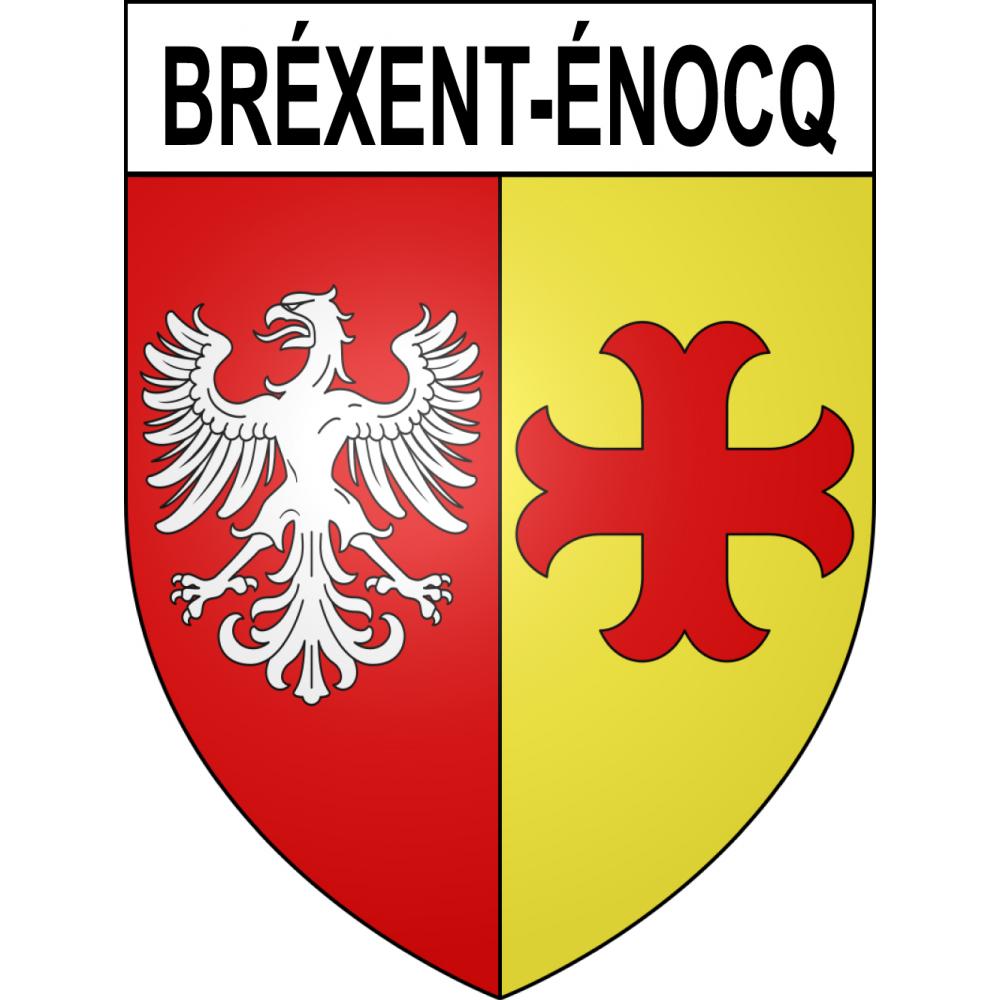 Pegatinas escudo de armas de Bréxent-Énocq adhesivo de la etiqueta engomada