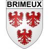 Pegatinas escudo de armas de Brimeux adhesivo de la etiqueta engomada