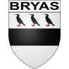 Pegatinas escudo de armas de Bryas adhesivo de la etiqueta engomada