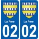 02 La Fère ville autocollant plaque sticker