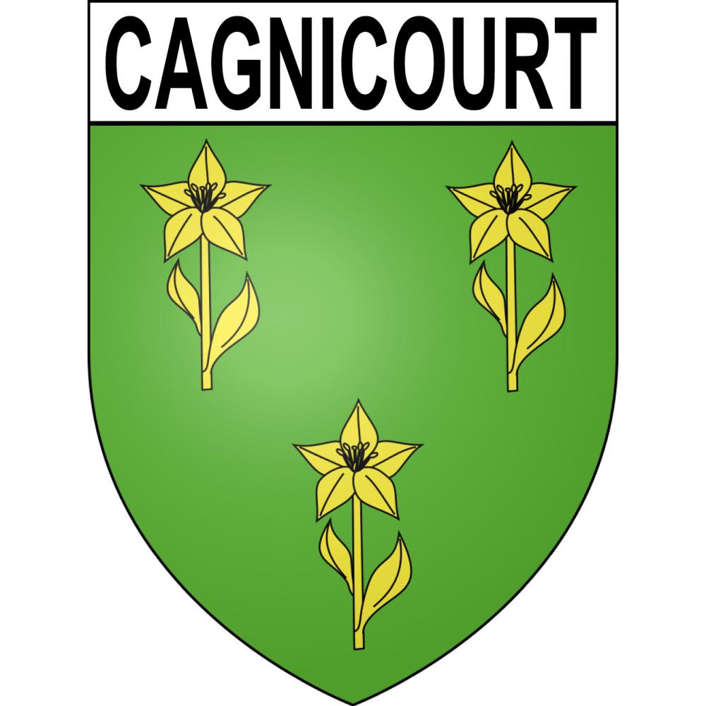 Cagnicourt Sticker wappen, gelsenkirchen, augsburg, klebender aufkleber