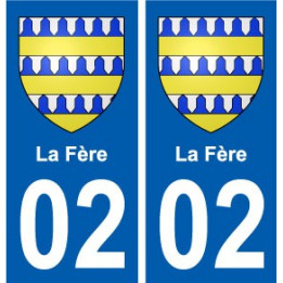 02 La Fère ville autocollant plaque sticker