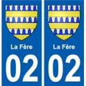 02 La Fère ville autocollant plaque sticker