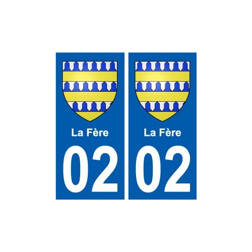 02 La Fère ville autocollant plaque sticker