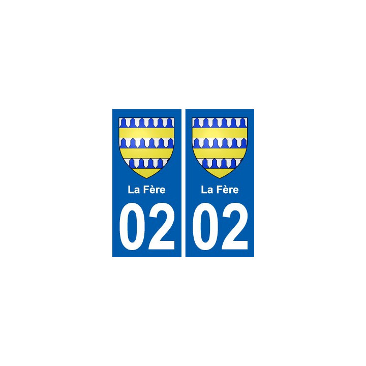 02 La Fère ville autocollant plaque sticker