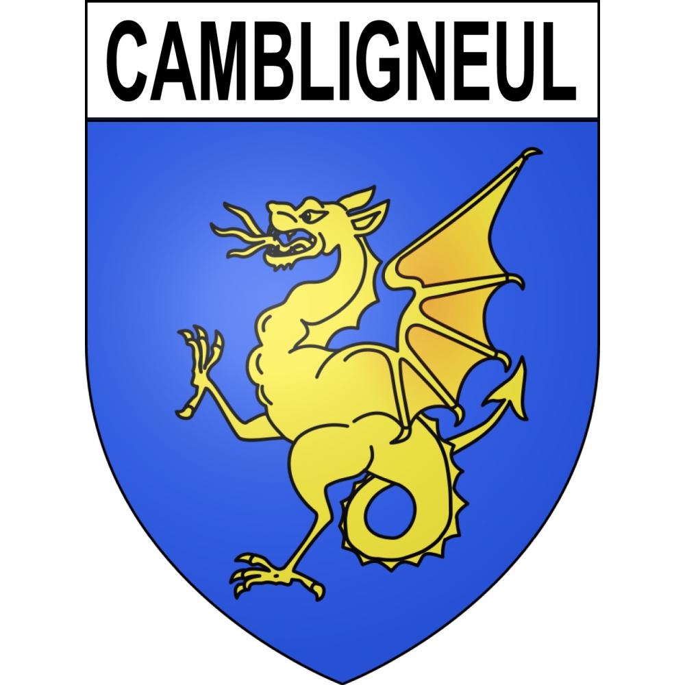 Pegatinas escudo de armas de Cambligneul adhesivo de la etiqueta engomada