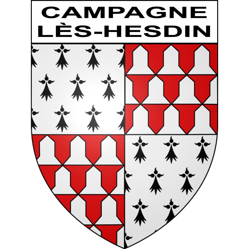 Pegatinas escudo de armas de Campagne-lès-Hesdin adhesivo de la etiqueta engomada