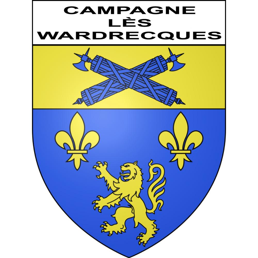 Campagne-lès-Wardrecques 62 ville sticker blason écusson autocollant adhésif